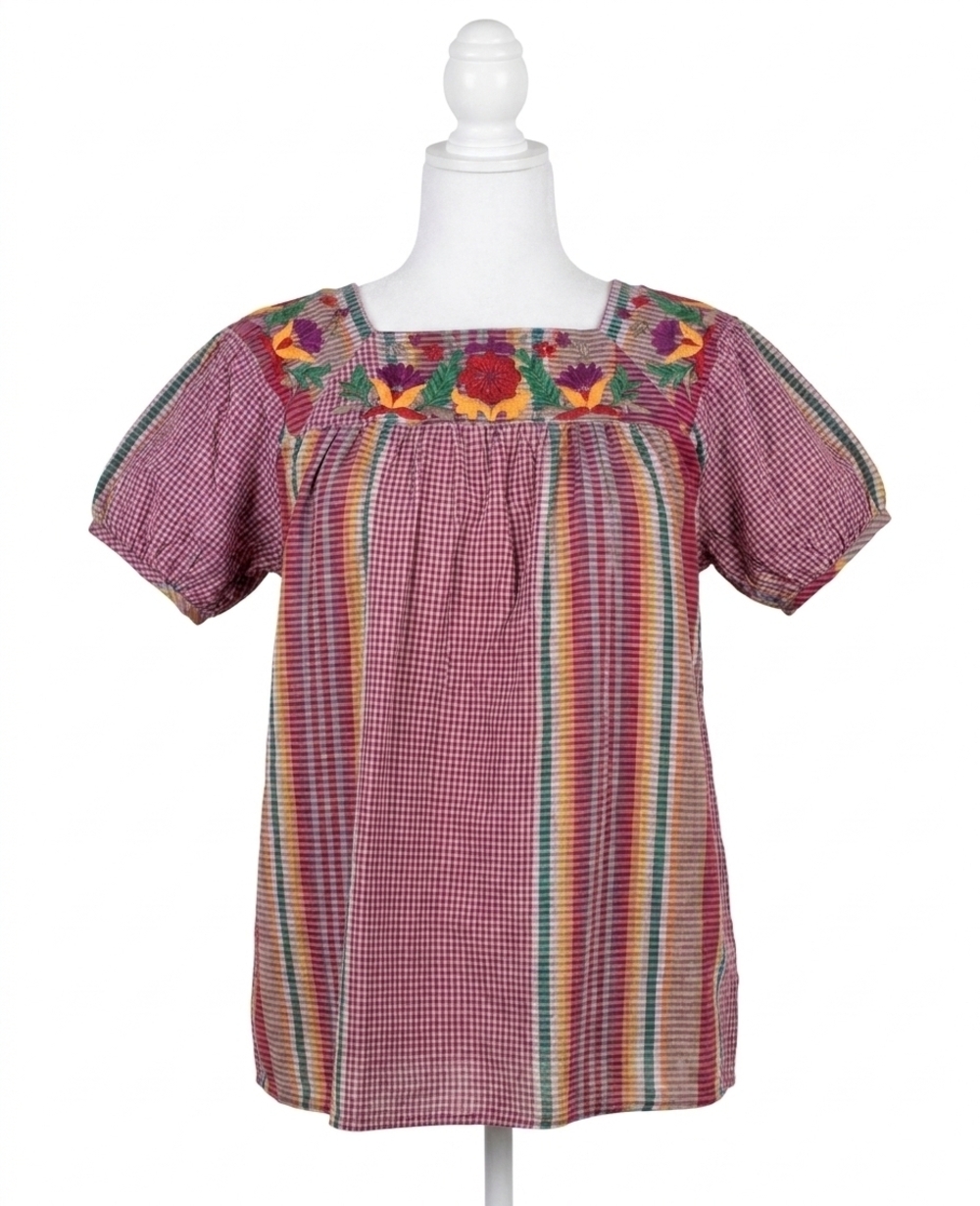 NEW LAYERZ CLOTHING adelynn embroidered top in multi-color